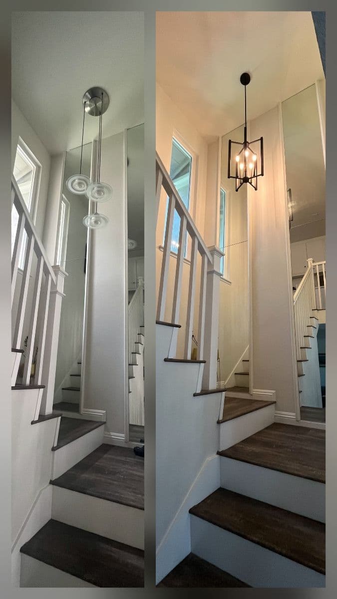 Staircase Transformation with Elegant Lighting